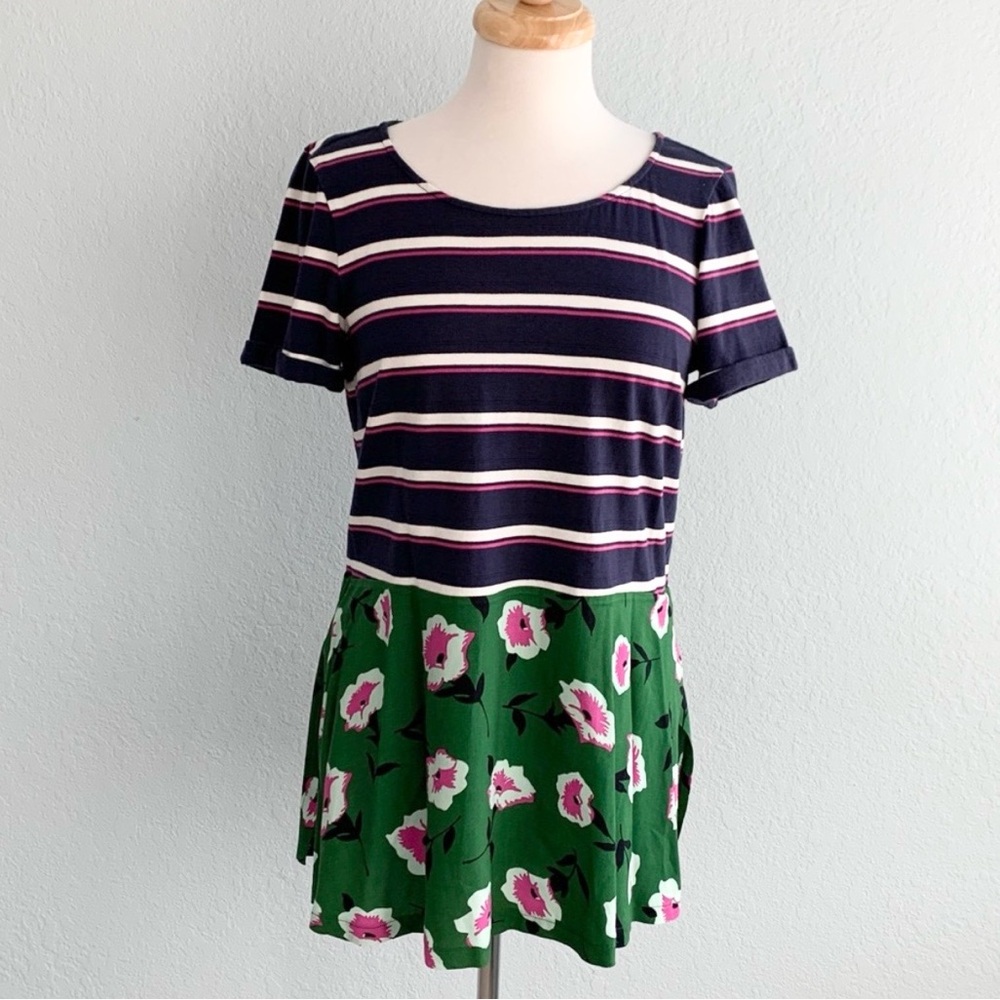 Anthropologie Sonja Striped Floral Tunic Top - Picture 5 of 14